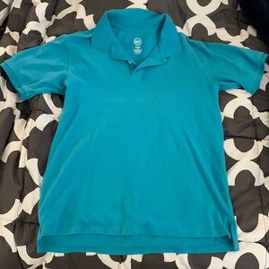 A teal polo shirt. Size XXL/2XG(18) Really good cotton Material.